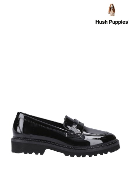 Hush Puppies Senior Grazia Patent Black Loafers (H46868) | € 84