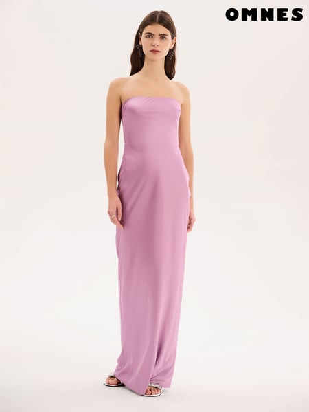 Omnes Purple Amdra Strapless Bandeau Maxi Dress (H47191) | € 123