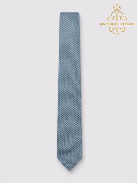 Antique Rogue Blue Knitted Tie (H47540) | € 39