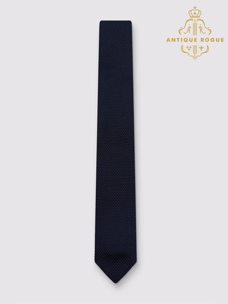 Antique Rogue Blue Knitted Tie (H47542) | € 39