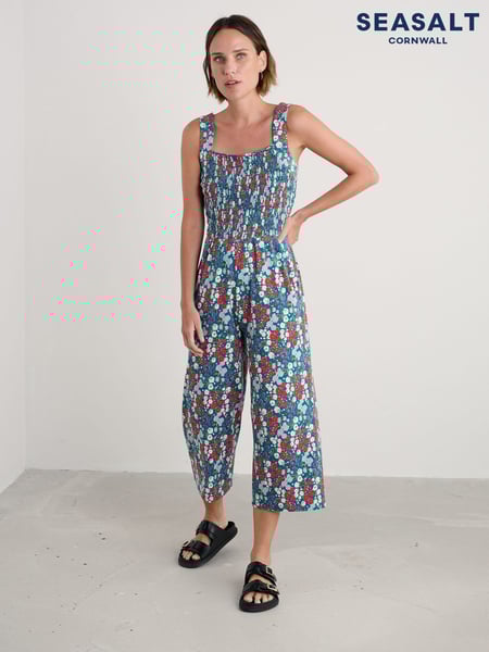 Seasalt Cornwall Blue Waxwing Jersey Wide Leg Jumpsuit (H48949) | € 106