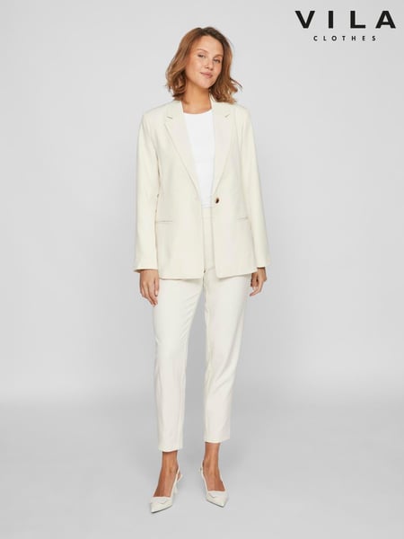 VILA Cream Long Sleeved Blazer (H49957) | € 78