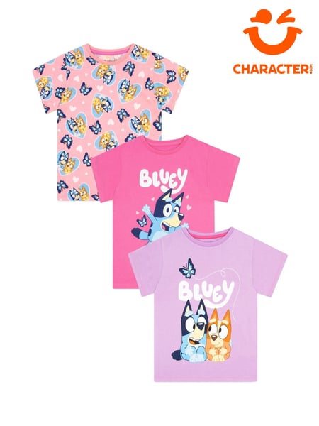 Character Pink Girls 100% Cotton T-Shirts 3 Pack (H50441) | € 31
