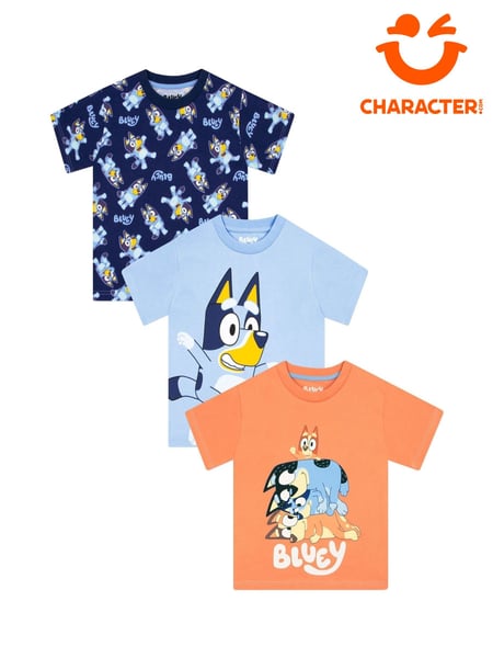 Character Blue Short Sleeve 100% Cotton T-Shirts 3 Pack (H50449) | € 31