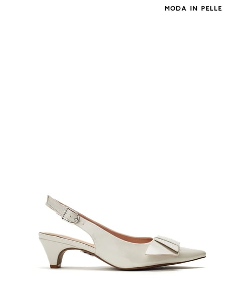 Moda in Pelle Nutmeg Low Pointed Comfort Kitten Heels With Bow Detail (H52433) | € 139