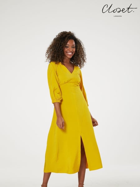 Closet Yellow London Open Back Dress (K00051) | € 63