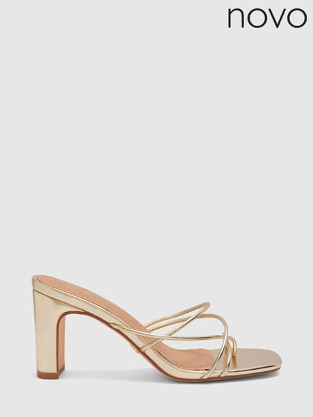 Novo Gold Regular Fit Ubari Strappy Heeled Mule (K00533) | € 23