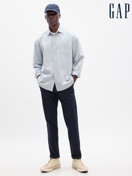 Gap Navy Blue Slim Fit Stretch Essential Chino Trousers (K12315) | € 62