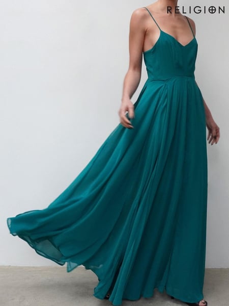 Religion Green Infamous Olsen Full Layer Maxi Dress (K39364) | € 78