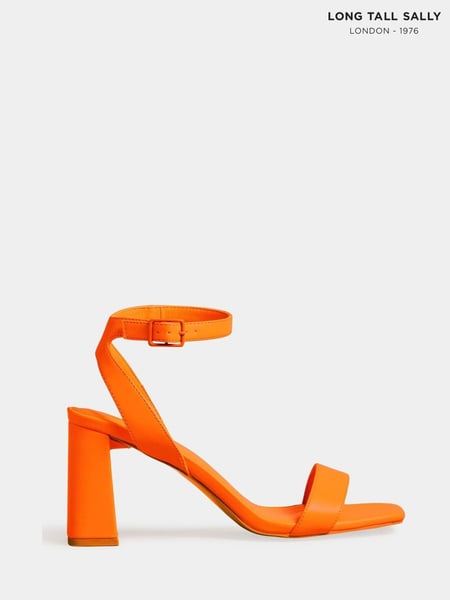 Long Tall Sally Orange Block Heel High Colour Sandal (K49494) | € 27