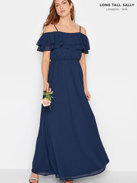 Long Tall Sally Blue Ruffle Maxi Dress (K51831) | € 47