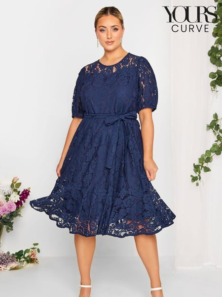 Yours Curve Blue London Lace Dress (K51949) | € 34