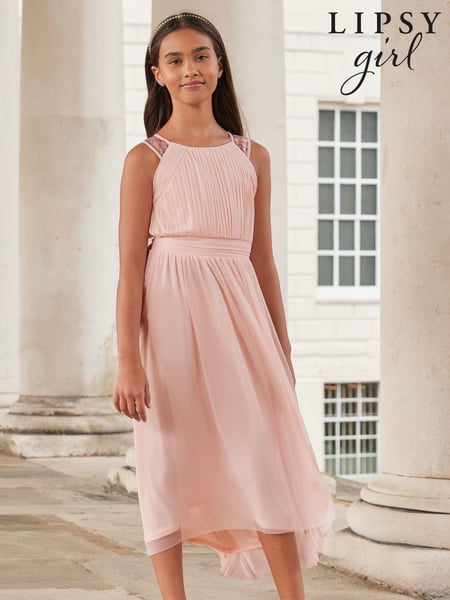Lipsy Pink Embellished Strap Midi Occasion Dress (K69263) | € 71 - € 82