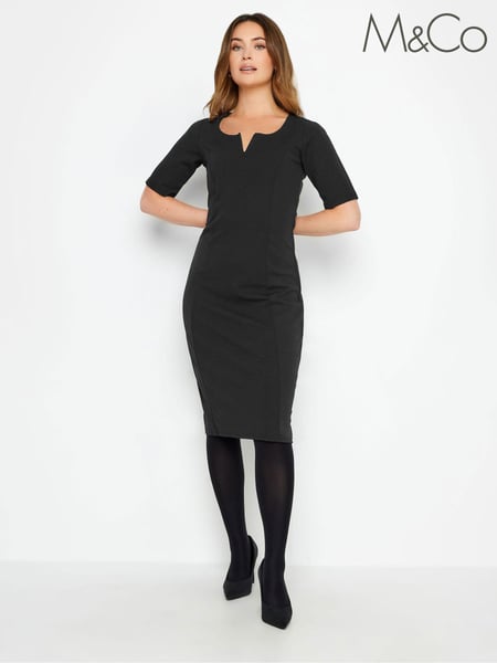 M&Co Black Petite Scuba Dress (K72214) | € 26