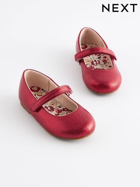 Red Standard Fit (F) Mary Jane Touch Fastening Occasion Shoes (K72293) | € 16 - € 18