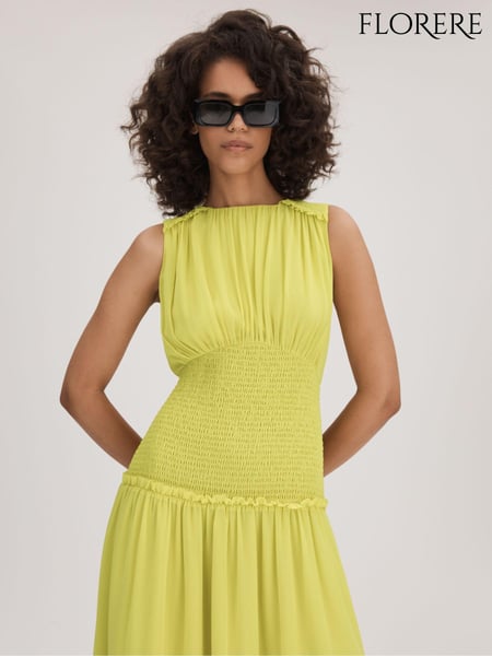 Florere Smocked Waist Midi Dress (K72503) | € 278