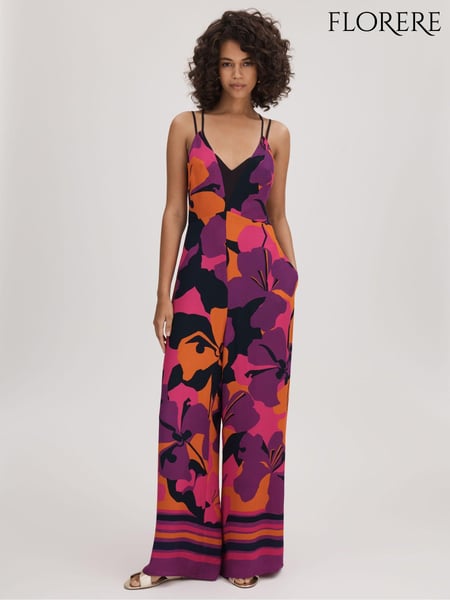 Florere Printed Wide Leg Jumpsuit (K72516) | € 356
