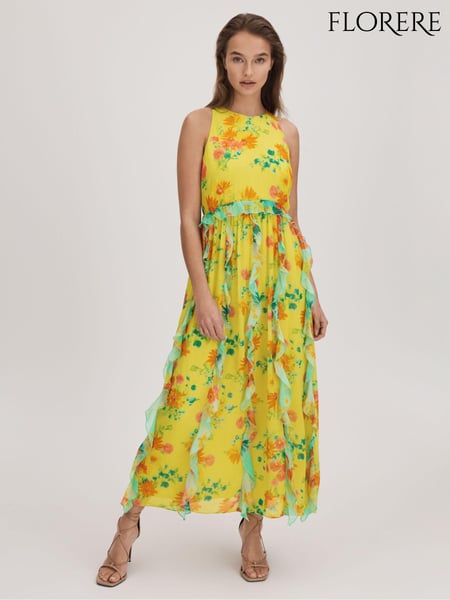 Florere Printed Ruffle Midi Dress (K72535) | € 356