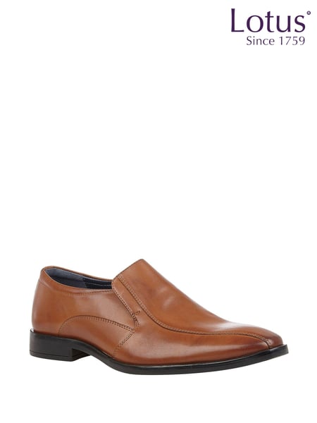 Lotus Brown Leather Loafers (K74105) | € 78