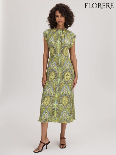 Florere Printed Tie Back Midi Dress (K74328) | € 309