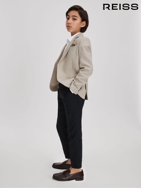 Reiss Stone Attire 9-13 yrs Textured Wool Blend Single Breasted Blazer (K74381) | € 168
