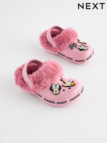 Pink - Minnie Mouse Faux Fur Lined Clog Slippers (K75620) | 16 € - 18 €