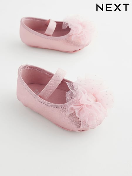 Pink Baby Bow Occasion Shoes (0-24mths) (K75779) | € 14
