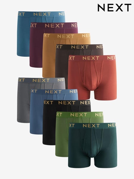 Sattes Lila/Blaugold, Metallic-Bund - 10er-Pack - Hipster Boxers (K76695) | 72 €