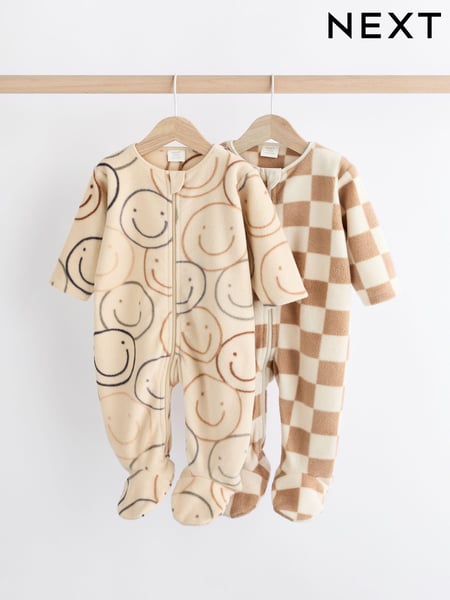 Neutral Fleece Sleepsuits 2 Pack (K79486) | € 19 - € 21