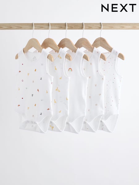 White Vest Baby Bodysuits 5 Pack (K79884) | € 16 - € 18
