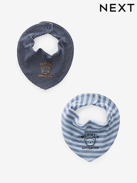 Blue Family 100% Cotton Bibs 2 Pack (K80771) | € 8