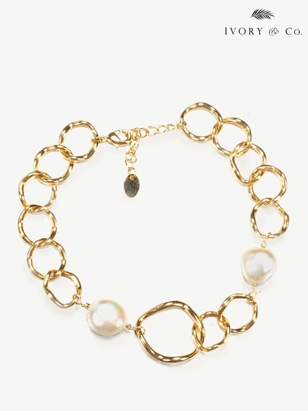 Ivory & Co Gold Caprice And Pearl Hoop Bracelet (K82730) | € 70