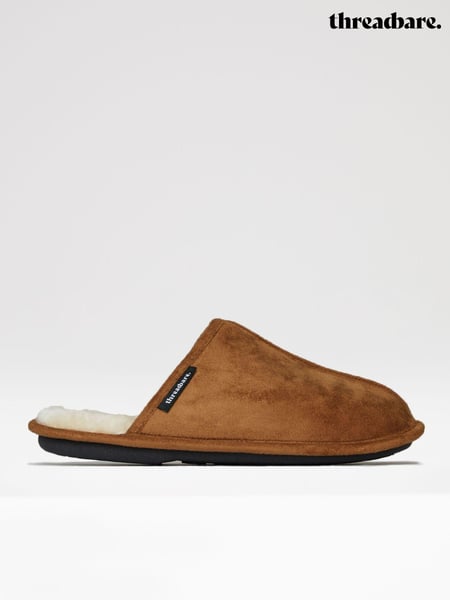 Braun - Threadbare Faux Fur Lined Suedette Mule Slippers (K83070) | 34 €