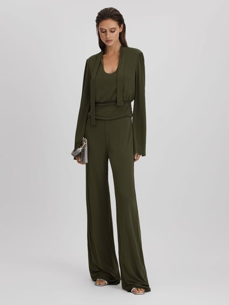 Halston Seaweed Wide Leg Jumpsuit (K83096) | € 866