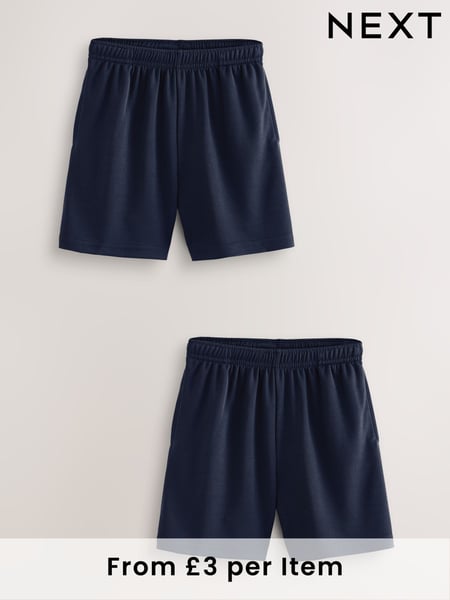 Navy Blue 2 Pack Sports Shorts (3-16yrs) (K84065) | € 9 - € 26