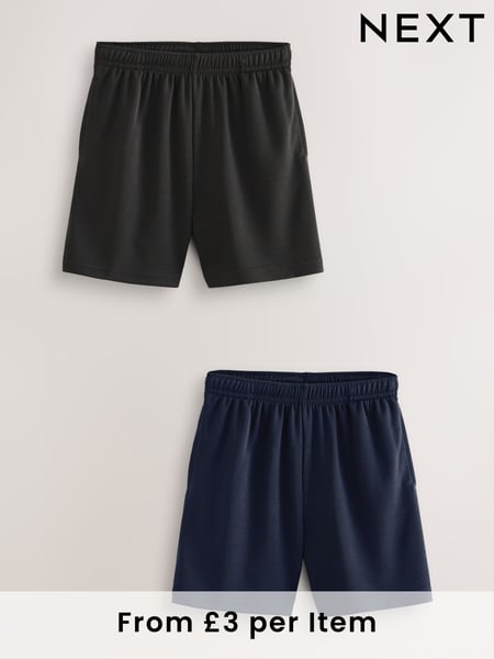 Black/Navy 2 Pack Sports Shorts (3-16yrs) (K84066) | € 9 - € 26