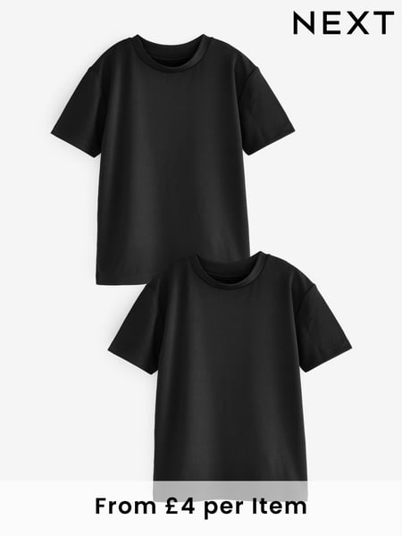 Black 2 Pack Sports T-Shirt (3-16yrs) (K84075) | € 11 - € 20