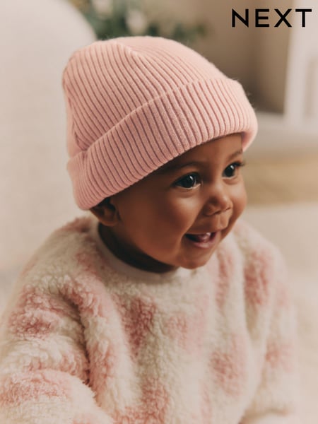 Pink Baby Beanie Hats 2 Pack (0mths-2yrs) (K84762) | € 9