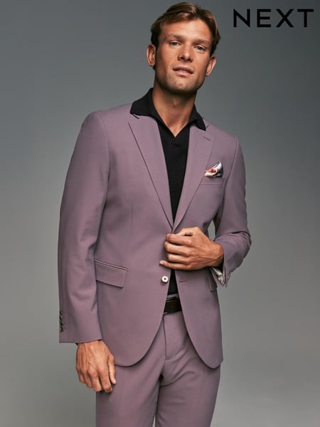 Purple Tailored Fit Motionflex Stretch Suit Jacket (K86493) | € 23