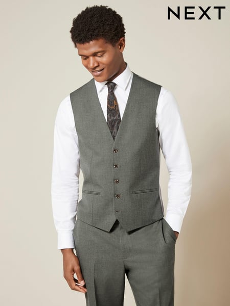Marl Green Regular Fit Motionflex Stretch Waistcoat (K86503) | € 60