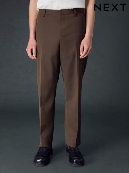 Rust Brown Twill Relaxed Fit Suit Trousers (K86507) | € 13