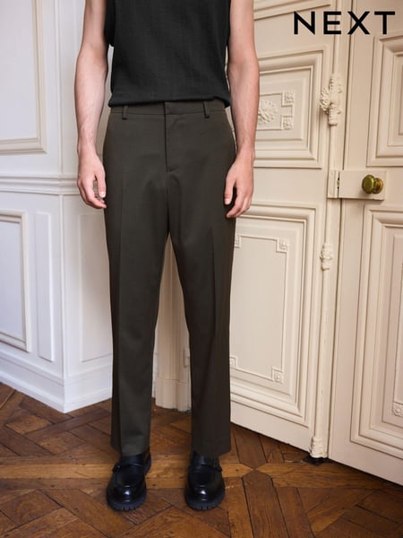 Green Twill Relaxed Fit Suit Trousers (K86513) | € 13