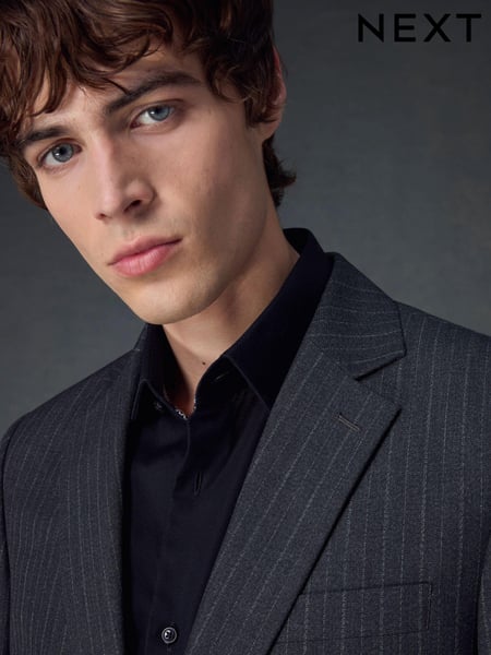 Charcoal Grey Stripe Suit Jacket (K86518) | € 46