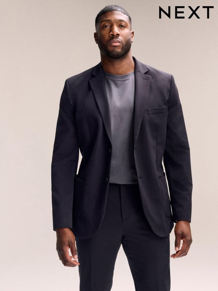 Black Muscle Fit Motionflex Stretch Tech Suit Jacket (K86552) | € 25