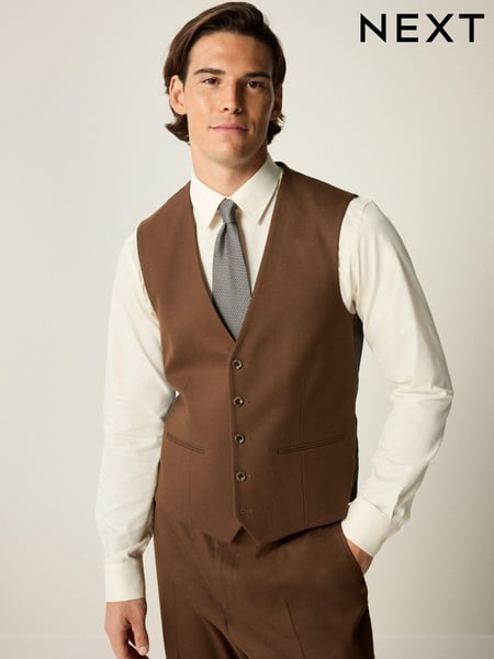 Brown Flannel Suit Waistcoat (K86865) | € 67