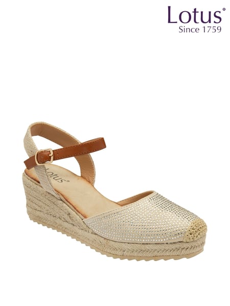 Lotus Natural Wedge Espadrilles Shoes (K90554) | € 30