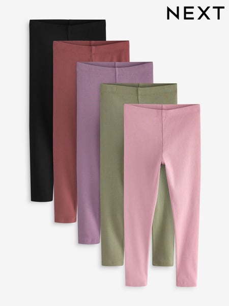 Multi Ribbed Leggings 5 Pack (3-16yrs) (K91331) | € 28 - € 41