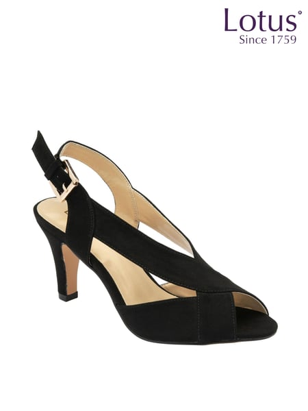 Lotus Black Slingback Occasion Cross Strap Sandals (K91770) | € 101