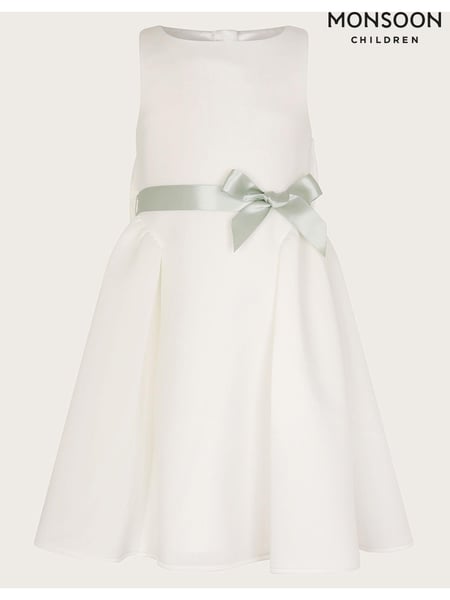 Monsoon White Scuba Holly Bridesmaid Dress (K92322) | € 78 - € 94