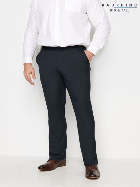 BadRhino Big & Tall Blue Regular Fit Plain Suit Trousers (K94281) | € 53